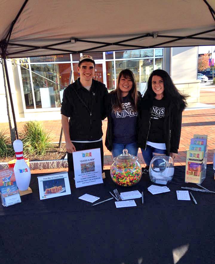 KINGS employees, from left,  Jacob Demonte, Jennifer Tran and Alicia Antenucci had a great time at the first annual Taste of MarketStreet recently. (Kings Lynnfield Photo)