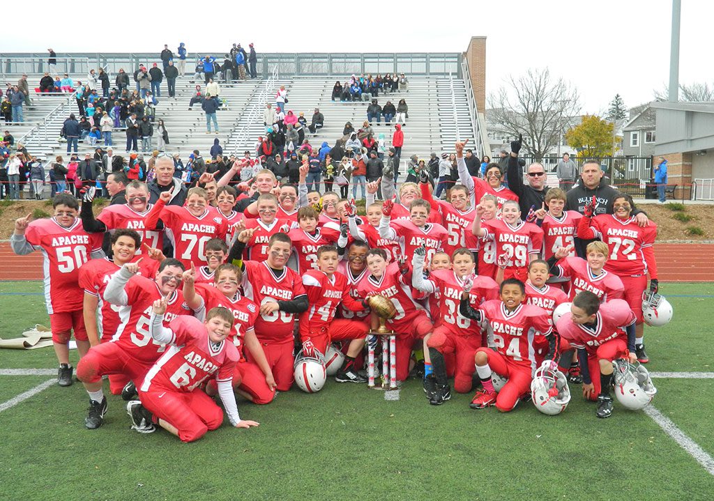 MELROSE'S CYFC Champion Apache team celebrates after their victory over Medford. (courtesy photo)