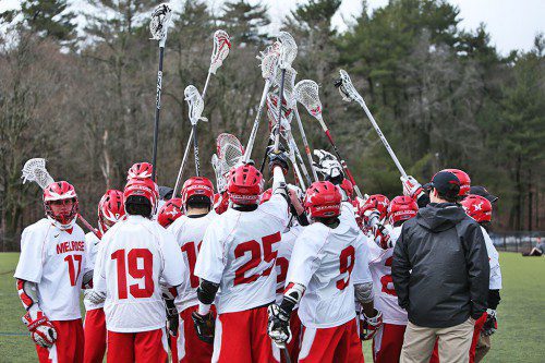 COME RAIN or shine, the 2014 League Champion Red Raider lacrosse team will host their home opener on April 2. (file photo)
