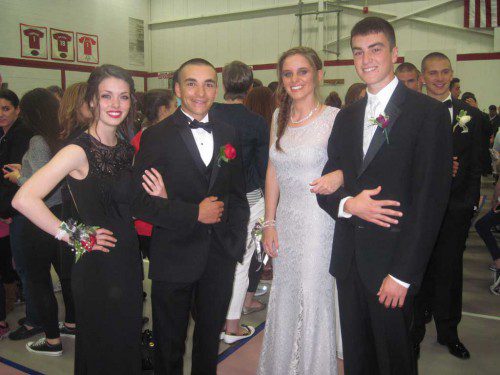 OFF to the prom were graduating seniors, from left: Shannon Grady, Michael Caraglia, Joanne Hammond and Cam Yasi.