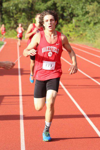 ADAM ROBERTO, a junior, came in fourth overall with a 16:40 to medal in the Div. 2 varsity boys' race on Saturday at the Frank Kelley Invitational Meet. (Donna Larsson File Photo)