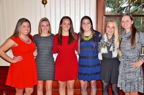 THE WMHS girls’ soccer team recently held its banquet to honor the tournament clinching season it had. From left to right are seniors Isa Cusack, Grace Hurley, Mia Joyce, Sarah Grady, Jessica Vinciguerra and Julia Derendal. (Brian Cusack Photo)