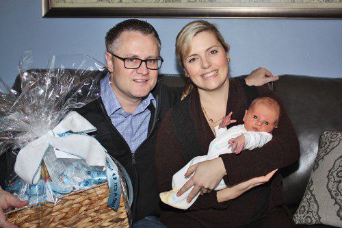 LYNNFIELD'S first baby of 2016 is Matthias Philip Ogren. Born on January 12, he is the first child of Philip and Manessa Ogren. (Maureen Doherty Photo)