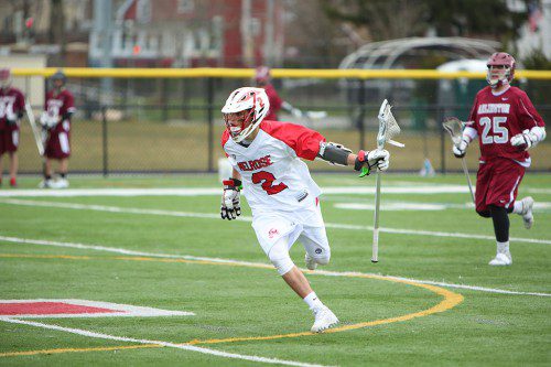 THE MELROSE Red Raider boys' lacrosse team is off to a 4-1 start to the season. (Donna Larsson photo) 