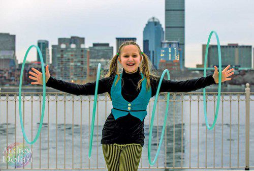 ELEVEN-YEAR-OLD Hula Hooper Eva Rhinelander of Melrose will be performing in Circus Smirkus, the country’s only traditional traveling youth circus, this summer. The circus will be coming to Gore Place in Waltham July 22-25. 