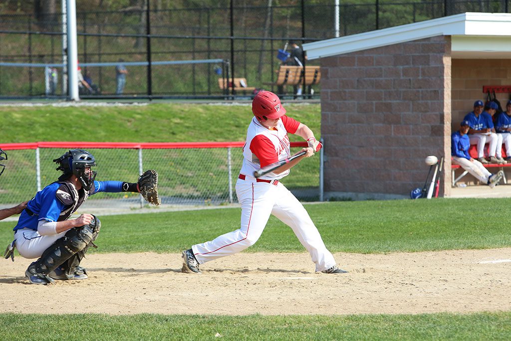 MATT MERCURIO, a senior, returns to play catcher for the defending league champion Warriors. Mercurio was the Middlesex League Freedom division MVP a year ago and was one of Wakefield’s top hitters with a .339 batting average and 18 RBIs which led the team. (Donna Larsson File Photo)
