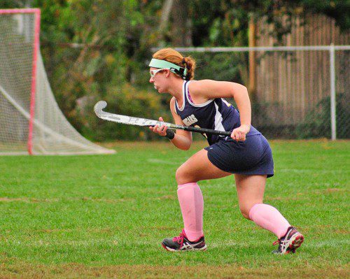 EMMA WIKLUND is going Ivy. The Melrose resident and Arlington Catholic senior was recruited by Columbia University to play Div. 1 college field hockey next fall. (courtesy photo)