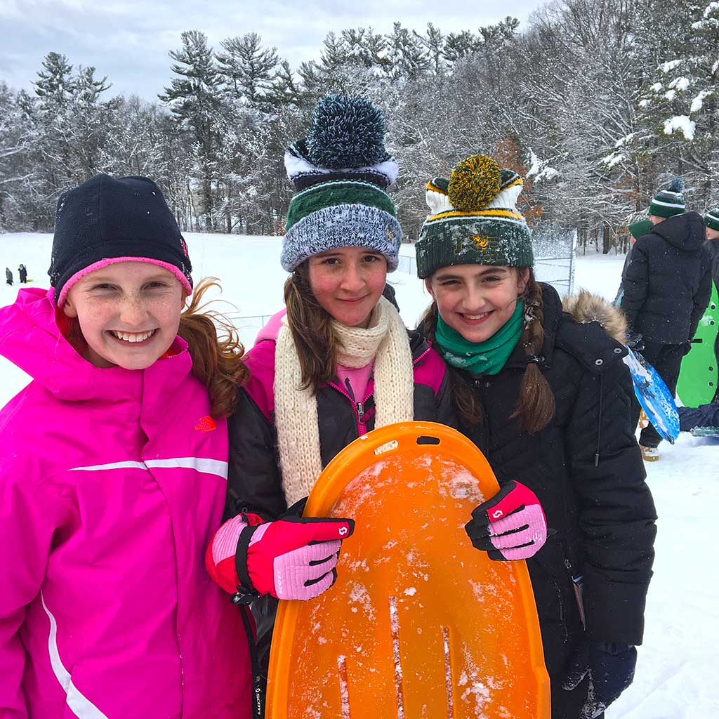 (L-R) Rachel Rech, Bella Conte and Jessica Simone enjoying Monday’s snow day in North Reading. Got a photo to share with the community? Email it to nrtranscript@rcn.com. (Courtesy Photo/Anna Conte)