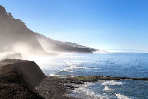 ON THE PACIFIC HIGHWAY coastal road south of Half Moon Bay, the sea fog gradually burns off with the morning sun. And it was captured by Wakefield resident John Sofia.