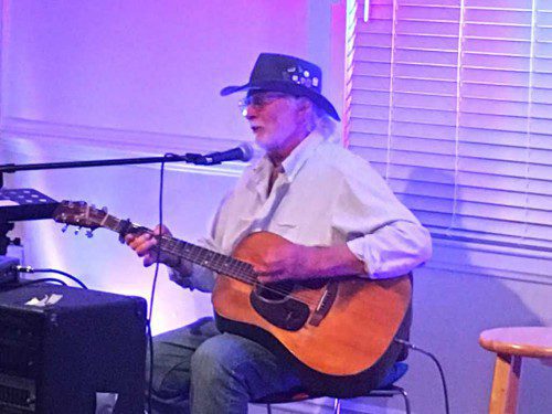Folk music legend Bill Staines performed at the Flint Memorial Library Saturday evening. The event drew 76 people, and it raised about $350 for the library. The next community coffeehouse event at the Flint Memorial Library is Saturday, May 20