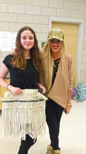 Brenna Barry NRMS student is picture with Kelley Dempsey from Season 14 of Project Runway